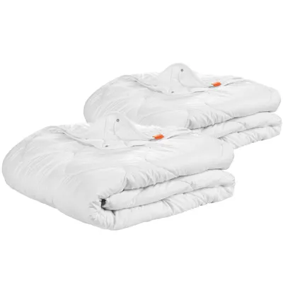Immagine prodotto di Piumino 155 x 220 cm, set di 2, piumino 4 stagioni, 100% microfibra, adatto a chi soffre di allergie, sleepling Basic 100
