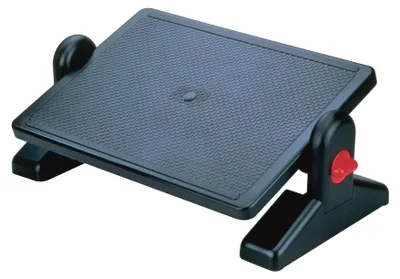 Zdjęcie produktu dla Solidchoice - Regulowany podnóżek KF04525 - Czarny, ergonomiczne podparcie do użytku w domu i biurze