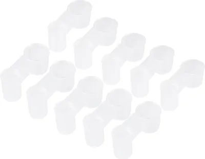Obrázek produktu pro 10 kusů, plastová miska na vodu pro ptáky, vhodná do klece, s držákem, pro andulky a papoušky, rozměry 10,7 x 4,7 x 4 cm
