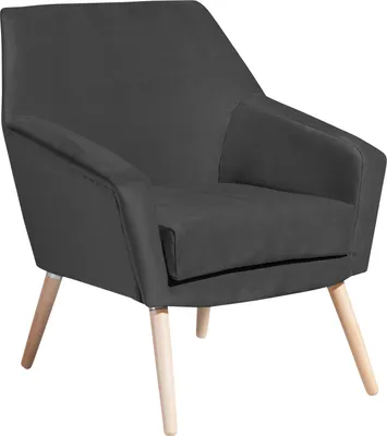 Produktbild von Max Winzer Sessel Alegro - Samtvelours anthrazit - Maße: 67 x 71 x 81 cm
