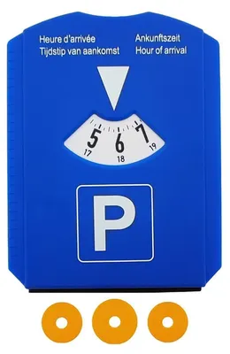 Produktbild von Parkscheibe, mit 3 Einkaufwagenchips