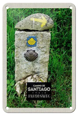 Produktbild von Blechschild Reise 12x18cm Spain Camino De Santiago Jakobsweg Schild