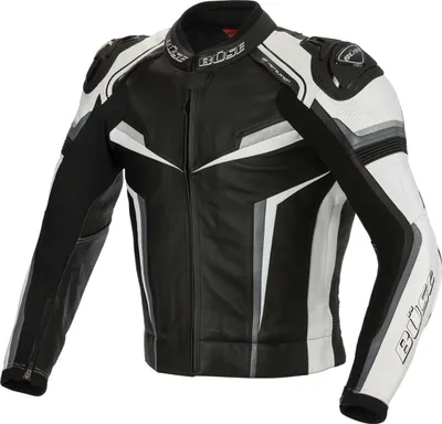 Image de Büse Mille blouson en cuir de moto, noir/blanc, 50