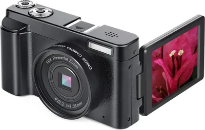 Produktbild von INF Digitální fotoaparát 48 MP, 1080p HD, 16x zoom, výklopná obrazovka Černá