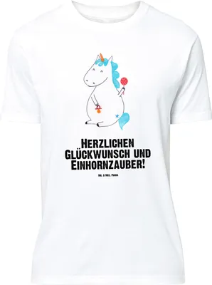 Produktbild von Mr. & Mrs. Panda Größe XXL T-Shirt Einhorn Baby - Weiß - Geschenk, Eltern, mit Spruch, Tshirt, Oversize, Schnuller, Party, Lustiges, Unicorn, Geburtstag, Einhörner, Shirt