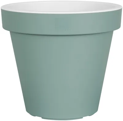 Produktbild von Blumentopf geli E&K Kunststoff Ø 24,5 cm H 22 cm eukalyptus/ weiß