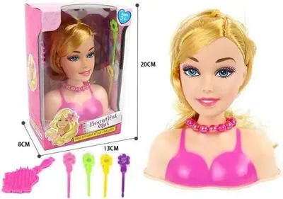 Produktbild von Kopfpuppe zum Frisieren mit Zubehör