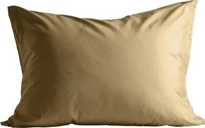 Obrázek produktu pro Unyqoos® Zelesta Deluxe – sada 2 povlaků na polštáře, 100% saténová bavlna, okrová barva, 80 x 80 cm, skrytý zip