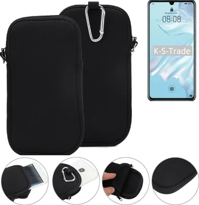 Produktbild von K-S-Trade Neopren-Hülle Handyhülle kompatibel mit Huawei P30 Pro Schutzhülle Neoprenhülle Sleeve Schutz-Hülle Gürtel Tasche Case Holster