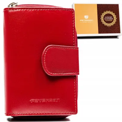 Obrázek produktu pro Peterson dámská kožená peněženka RFID červená 12,5x9 cm