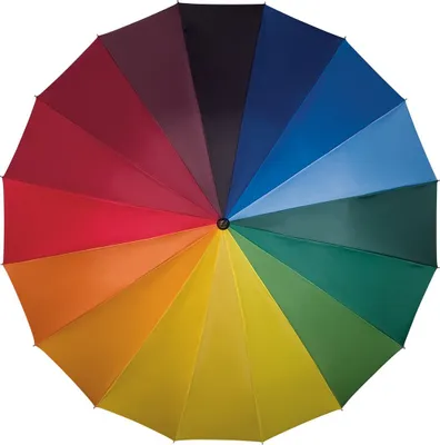 Produktbild von Großer Regenschirm Regenbogen XXL Stockschirm Partnerschirm Portierschirm