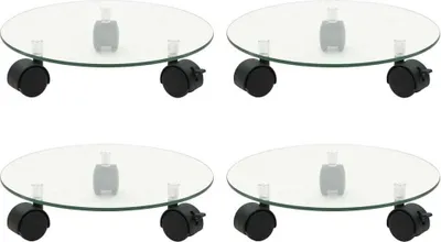 Produktbild von Pflanzenroller 4 Stk. 28 cm Hartglas Rund