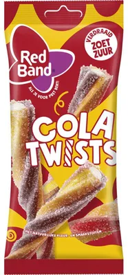 Image de Red Band Cola Twists 100g – bonbons au cola fruités, idéaux pour le snacking