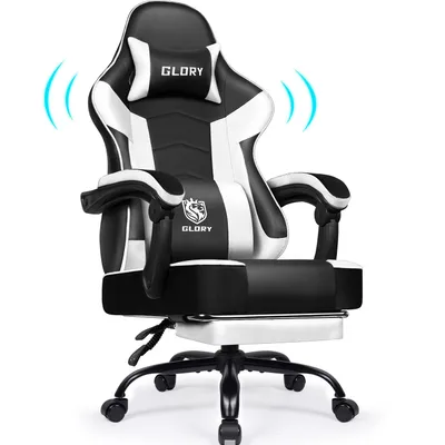 Image de Aiibot Gaming Chair ,chaise de bureau ergonomique avec accoudoirs réglables, coussin de tête et coussin lombaire ,chaise pc avec fonction bascule ,Gaming Chair 150 kg