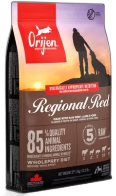 Obrázek produktu pro Orijen Regional Red, Dospělý jedinec, Hovězí, Jehněcí, Vepřové, 6 kg