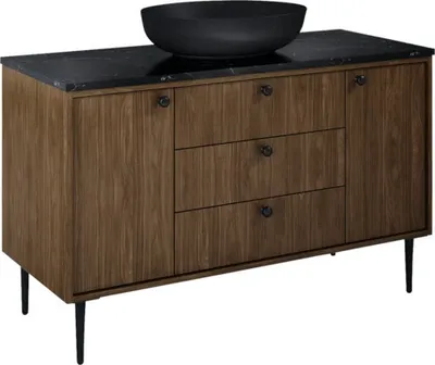 Produktbild von Jungborn Waschtischunterschrank PRIMUS BxHxT 1200 x 720 x 456 mm Frontfarbe nussbaum