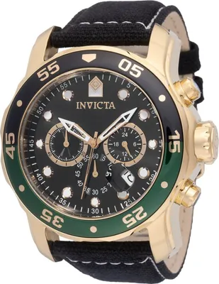 Produktbild von Invicta Pro Diver 49834 Herrenuhr - Quarzwerk - Edelstahl mit schwarzem Zifferblatt - 48 mm