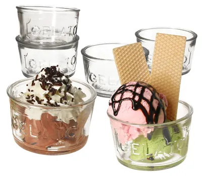 Zdjęcie produktu dla 6x szklanka do lodów sundae 150ml miseczka do deserów szklanki do lodów cylindryczne mus owocowy
