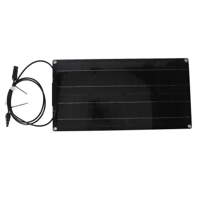 Zdjęcie produktu dla Panel słoneczny, 100 W, monokrystaliczny, lekka, przenośna ładowarka słoneczna z kablem na dach namiotu kempingowego, czarna