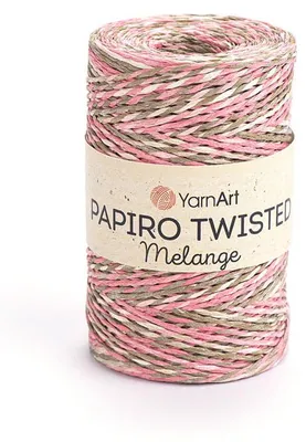 Produktbild von YarnArt Papiro Twisted Melange 2301 Papierbastgarn 100g/170m für Hüte & Taschen