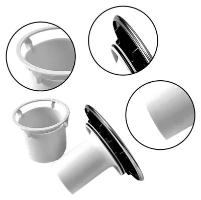 Produktbild von Duschabflussabdeckung, 90 mm / 115 mm Duschabflussdeckel, Duschsieb für Haare, Abflusssieb Dusche, Haarfänger Duschabfluss, Siphonabdeckung