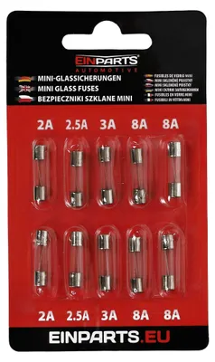 Obrázok produktu pre Epfuse36 Sklenené poistky, 5x20 mm, 250V, 10 kusov.