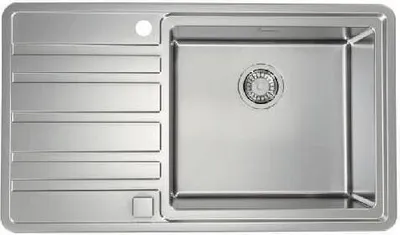 Produktbild von Alveus Rando - Spüle, 860x500 mm, mit Ablaufbedienung, rechts, Edelstahl 1131208