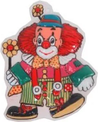 Produktbild von Wanddekoration Clown Junge aus Plastik für Fasching und Karneval, 16 x 13 cm