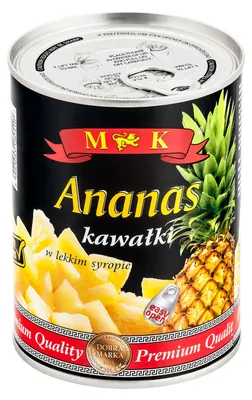 Zdjęcie produktu dla MK Ananas kawałki 565 g. Produkt pasteryzowany