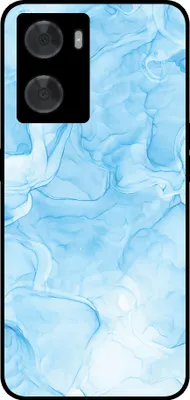 Zdjęcie produktu dla Smartphonica Etui na telefon pasujące do Oppo A57 / A57s / A77 z marmurkowym nadrukiem - Etui z TPU z marmurkowym wzorem - Jasnoniebieski