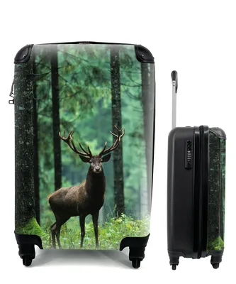 Obrázok produktu pre Kufrík Ručná batožina na kolieskach Malý cestovný kufor so 4 kolieskami Jelene - stromy - parohy - Veľkosť kabíny < 55x40x23 cm & 55x40x20 cm - Foto