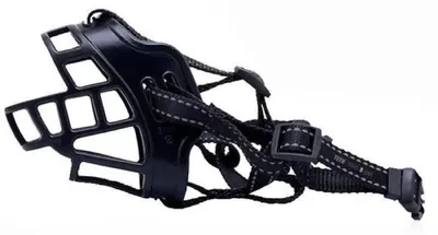 Obrázek produktu pro Prodyšný náhubek pro střední psy – nastavitelný, obvod čenicha 30–34 cm, délka 11,5 cm