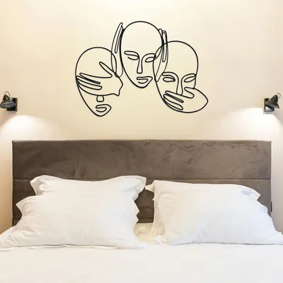 Obrázok produktu pre Wallity, elegantné kovové doplnky na stenu, čierna farba, 53 x 38 cm | 100% kov