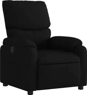 Image de Fauteuil inclinable en tissu noir