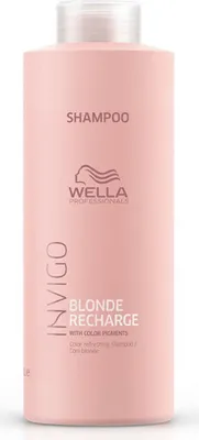 Zdjęcie produktu dla Wella Professionals INVIGO Blonde Recharge Cool Blonde Shampoo, 1000 ml, Szampon, Użytkownicy nieprofesjonalni, Kobiety, Włosy blond, Kolorowe włosy, Rozjaśnione włosy, Blond