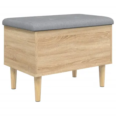 Immagine prodotto di vidaXL Panca con vano portaoggetti Rovere Sonoma 62x42x46 cm Materiale a base di legno