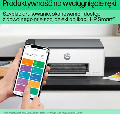 Zdjęcie produktu dla HP Smart Tank 580 Bezprzewodowe All-in-One W kolorze Drukarka, Kopiarka, skaner, Termiczny druk atramentowy, Drukowanie w kolorze, 4800 x 1200 DPI, A4, Bezpośrednie drukowanie, Szary