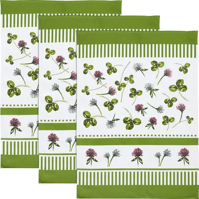 Produktbild von Erwin Müller Geschirrtuch 3er-Pack natur-grün 50x70 cm