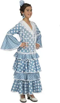 Image de Déguisement My Other Me Guadalquivir Bleu Danseuse de Flamenco - 5-6 ans