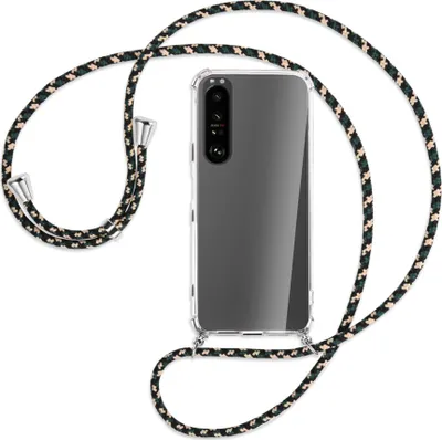 Produktbild von Handykette Backcover-Schutzhülle mit Band (Metall silberfarben) für Sony Xperia 1 II - camouflage