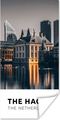 Produktbild von MuchoWow® Poster Den Haag - Niederlande - Architektur - Wasser 75x150 cm - Dekoration für die Wände