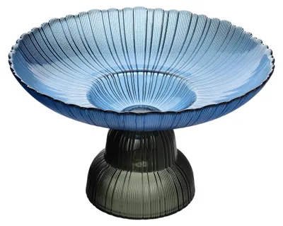Productafbeelding van Glazen etagère, merk Mondex, model Daz, blauw, afmetingen 24x14 cm, 1 stuk