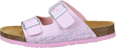 Produktbild von Dr. Brinkmann Damen Pantolette Zweiriemer Muster Kontrastsohle Kork 700703, Größe:39 EU, Farbe:Rosa
