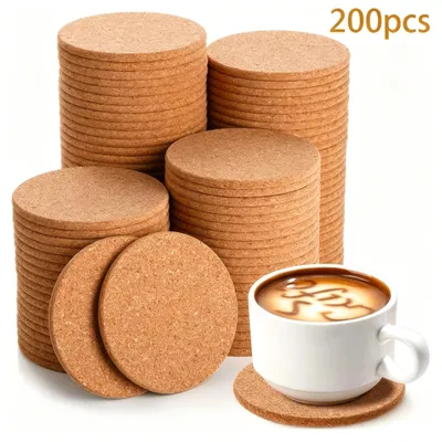 Obrázek produktu pro Podložky pod sklenice, savé, protiskluzové, 200 kusů, rozměry 9x9x0,5 cm