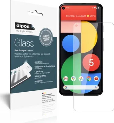 Produktbild von 1x Schutzfolie für Google Pixel 5 - Anti-Shock 9H Folie dipos Glass Kunststoffglas