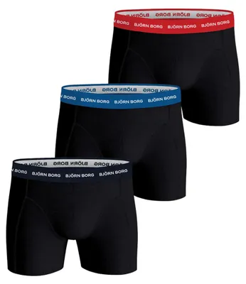 Produktbild von Björn Borg – Herren – Boxershorts aus Baumwoll-Stretch, 3er-Pack – Blau/Marine/Rot/Schwarz – Größe XL