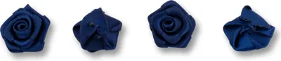 Produktbild von Satinrosen 2cm zum Basteln & Aufnähen 20 Stück Dunkelblau