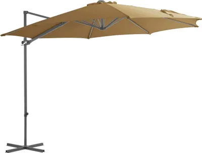 Produktbild von The Living Store Ampelschirm mit Stahlmast Taupe 300 cm