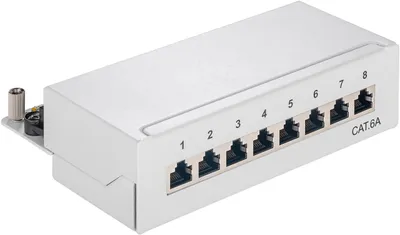 Obrázek produktu pro Goobay 62063, RJ-45, Cat6a, 22/26, Šedá, Kov, Montáž na zeď