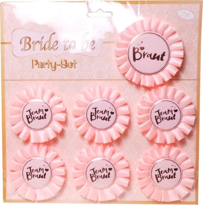 Produktbild von Party-Set Rosetten Bride to be Junggesellinenabschied